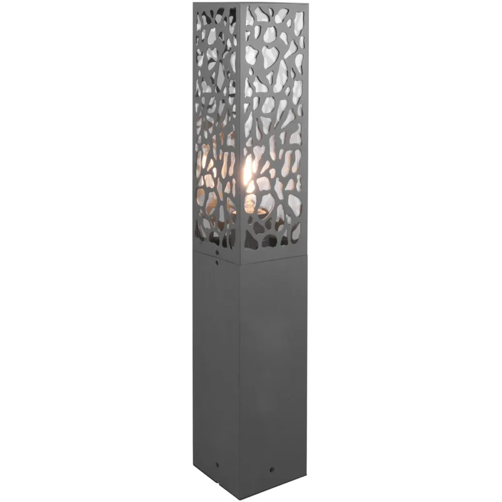 Aussenlampe Dobtos Grau Edelstahl 10 cm 60 cm - Farbe: anthrazit - Aussenlampe