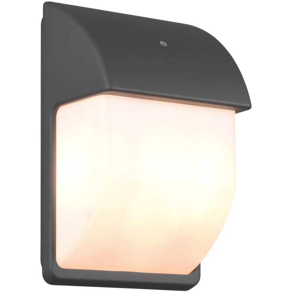 Wandlampe Mapla Grau 18 cm 27.5 cm - Farbe: anthrazit - Material: Aluminium-Druckguss - Wandlampe