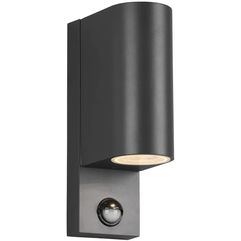 Wandlampe aussen Reeya Grau 7 cm 22 cm - Farbe: anthrazit - Material: Aluminium-Druckguss - Wandlampe aussen