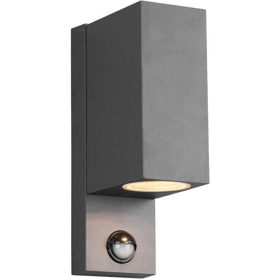 Wandlampe aussen Reeya Grau 7 cm 22 cm - Farbe: anthrazit - Material: Aluminium-Druckguss - Wandlampe aussen