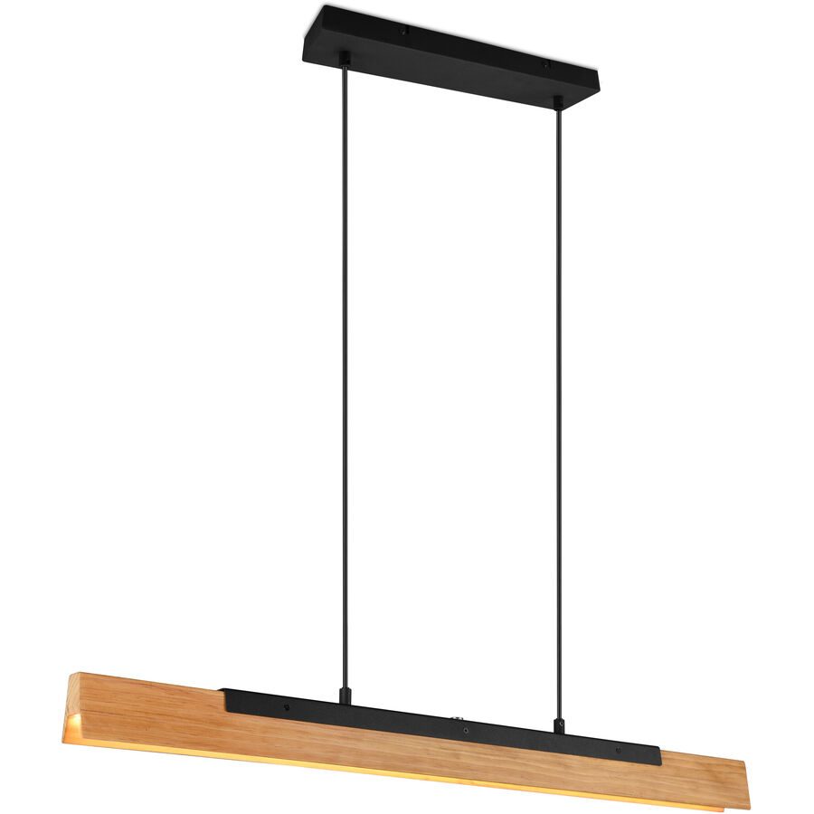 Pendellampe Burree Schwarz Metall 90 cm 150 cm - Farbe: schwarz matt - LED - Lichtfarbe: Warmweiss - Pendellampe- LED Energiesparlampe
