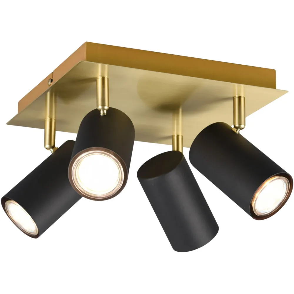 Spot Manste Gold/Schwarz Metall 24 cm 15 cm - Farbe: schwarz-gold - Spot