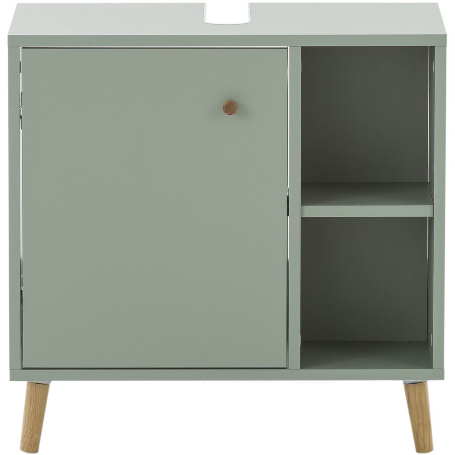 Waschbeckenunterschrank Elmeri Grün Holzwerkstoff 60 cm 33 cm - Farbe: pistache - Waschbeckenunterschrank