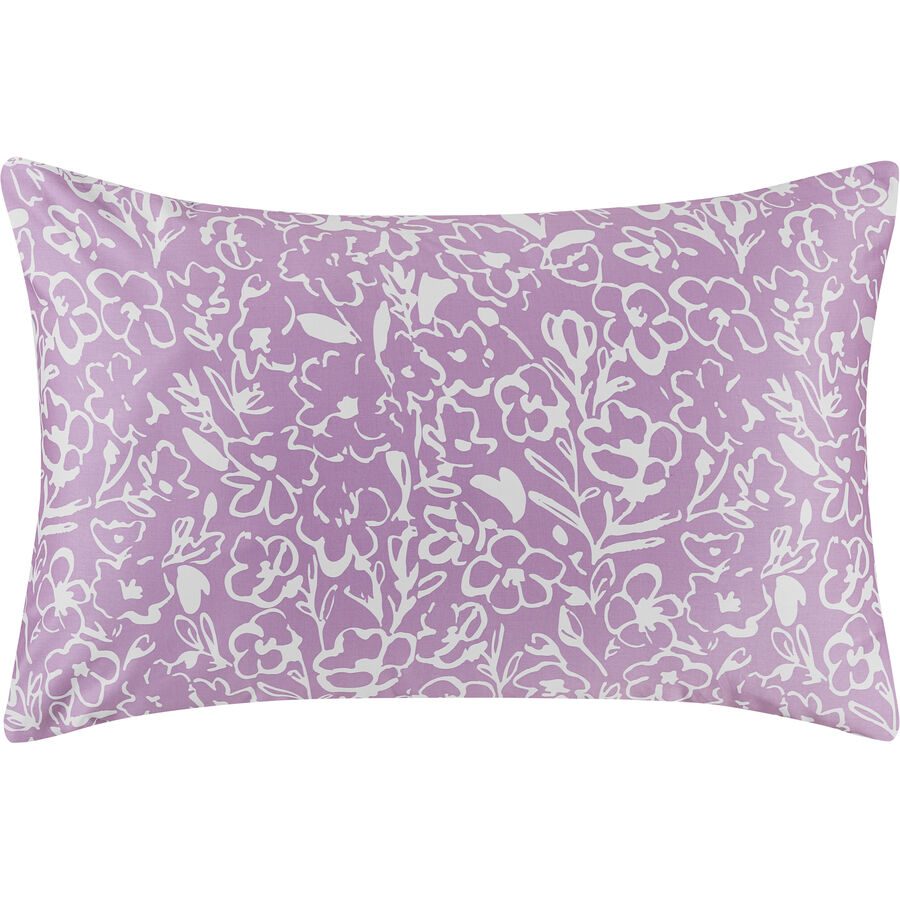 Esprit - Kissenbezug, Cleo Floral Renforcé Kissenbezug, 65 x 100 cm, Lila