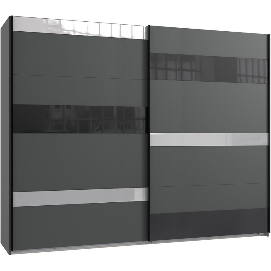 Kleiderschrank Capda Grau Holzwerkstoff 270 cm 65 cm 210 cm - Farbe: graphit - Kleiderschrank