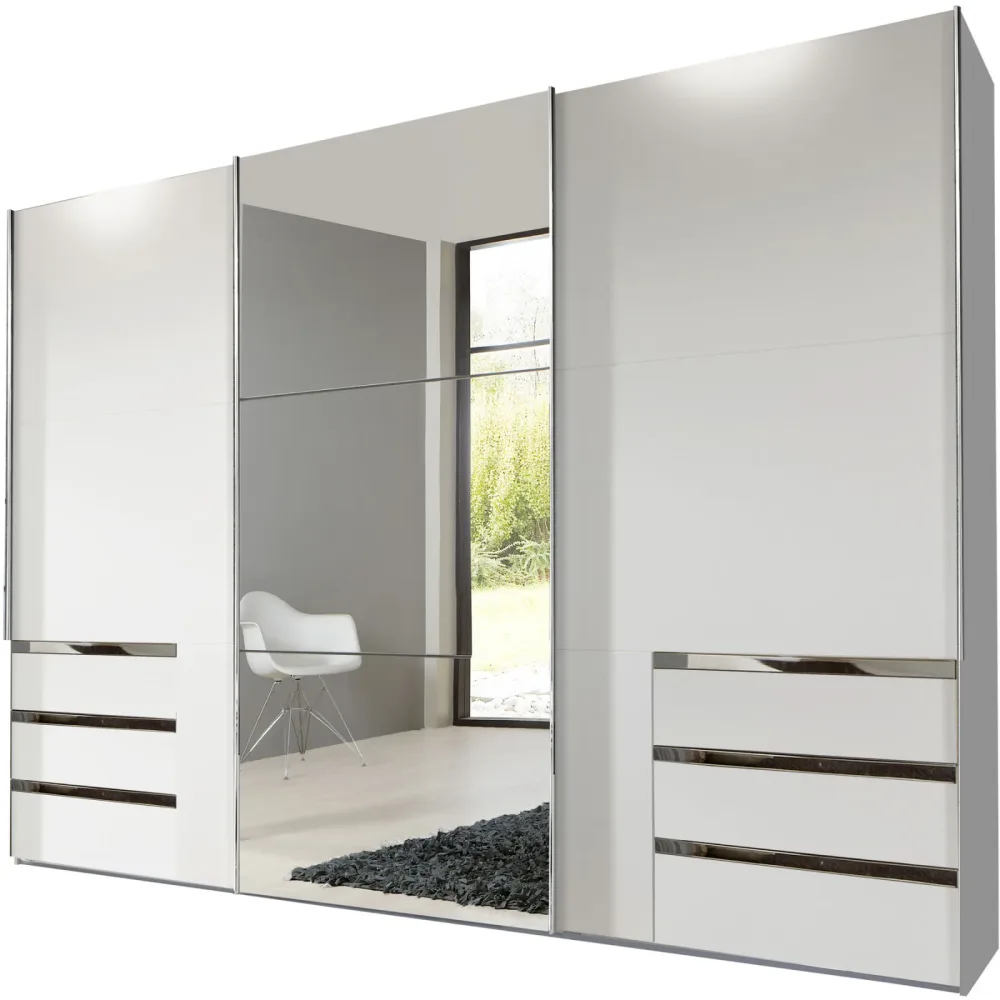 Kleiderschrank Sanko Weiss Holz 300 cm 65 cm 236 cm - Material: Holzwerkstoff - Kleiderschrank
