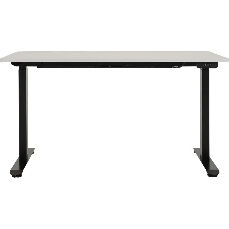 Schreibtisch Lario Schwarz/Weiss Holzwerkstoff 140 cm Höhenverstellbar (elektrisch) - Farbe: weiss/schwarz - Material: Melaninbeschichtete