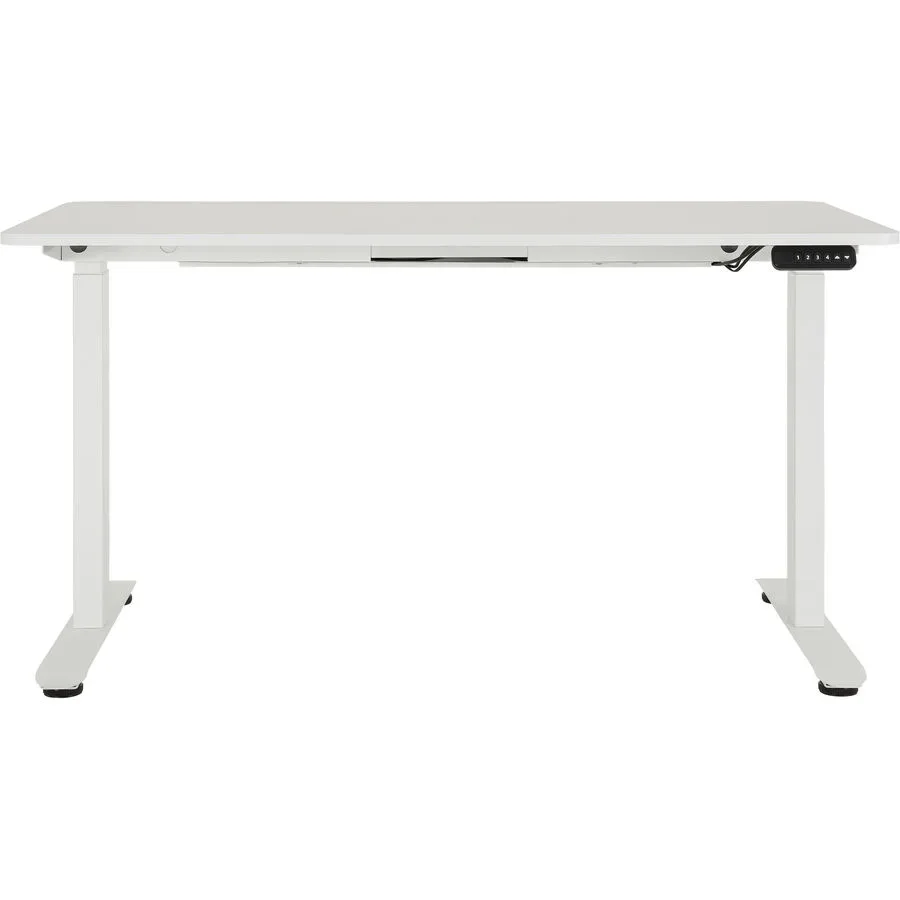 Schreibtisch Lario Weiss Holzwerkstoff 140 cm Höhenverstellbar (elektrisch) - Material: Melaninbeschichtete Holzwerkstoffplatte - Schreibtisch
