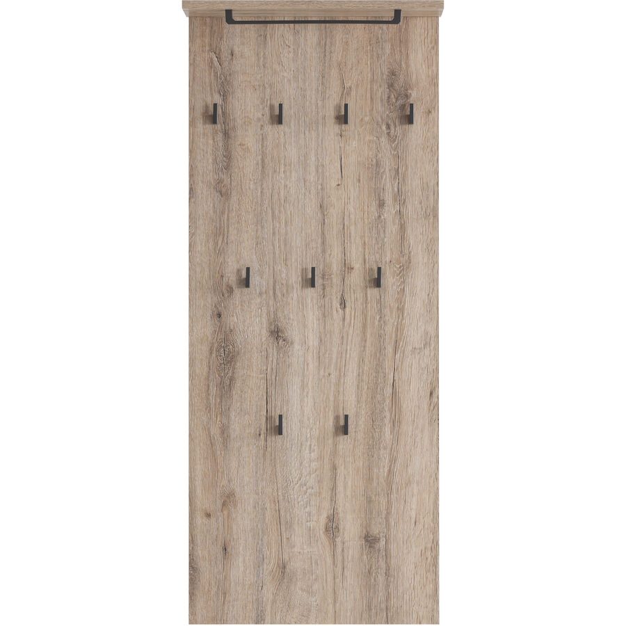 Garderobenpaneel Como Braun Holzwerkstoff 50 cm 120.6 cm - Farbe: Wildeiche - Garderobenpaneel