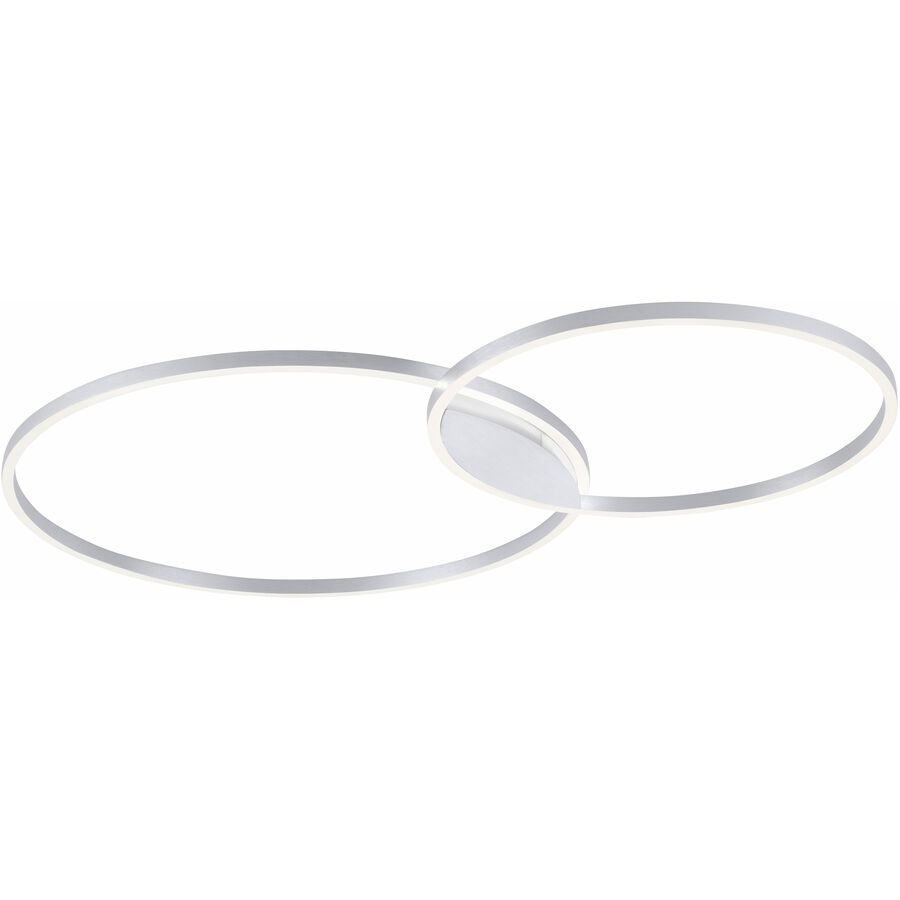 Deckenlampe Q-Kate Silber Aluminium 80 cm 5.2 cm - LED - Lichtfarbe: Extra warmweiss - Tageslichtweiss - Deckenlampe- LED Energiesparlampe