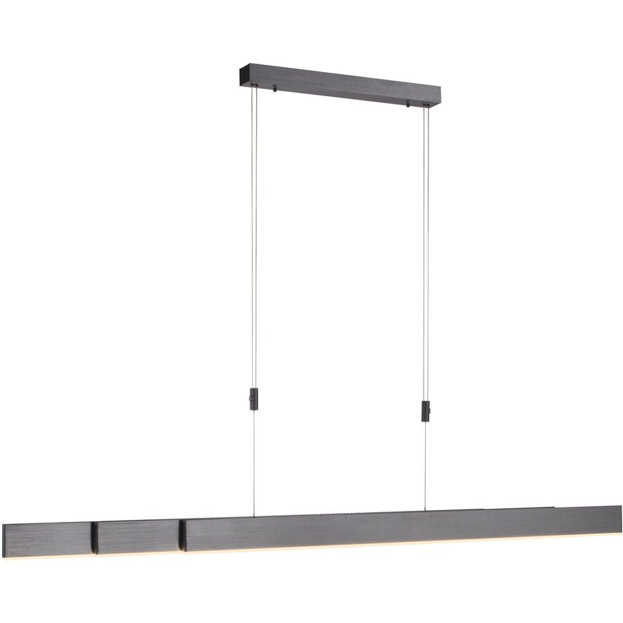 Pendellampe Q-Vito Bronze Eisen 59 cm 120 cm - Farbe: messing matt - LED - Lichtfarbe: Extra warmweiss - Tageslichtweiss - Pendellampe- LED