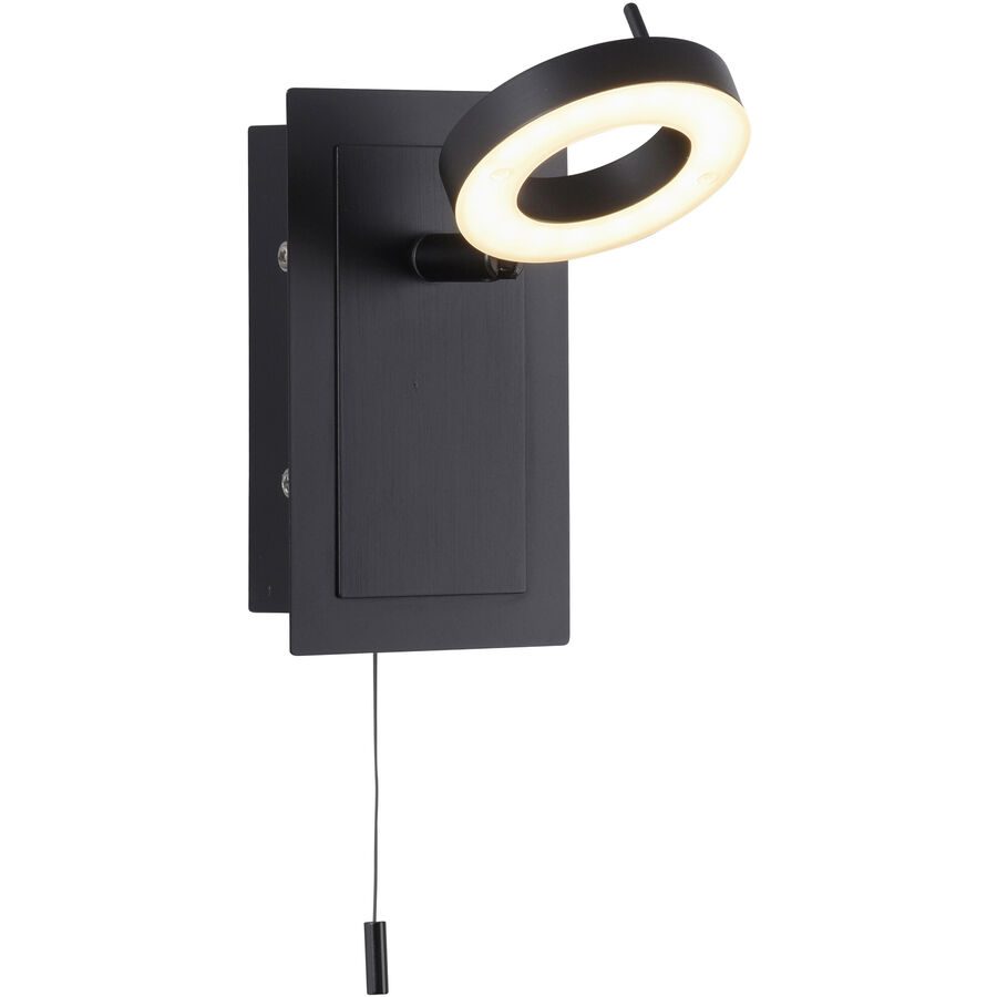 Wandlampe Silena Grau Aluminium 9 cm 15 cm - Farbe: anthrazit - LED - Lichtfarbe: Warmweiss - Wandlampe- LED Energiesparlampe