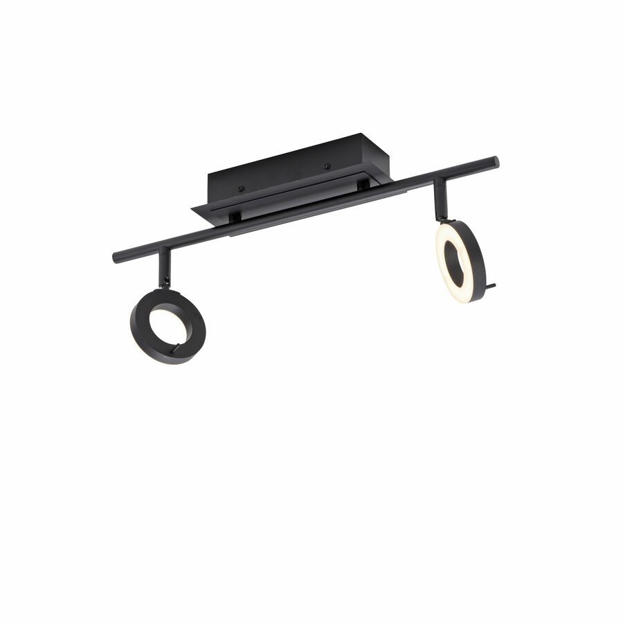 Deckenlampe Silena Grau Aluminium 8 cm 11 cm - Farbe: anthrazit - LED - Lichtfarbe: Warmweiss - Deckenlampe- LED Energiesparlampe