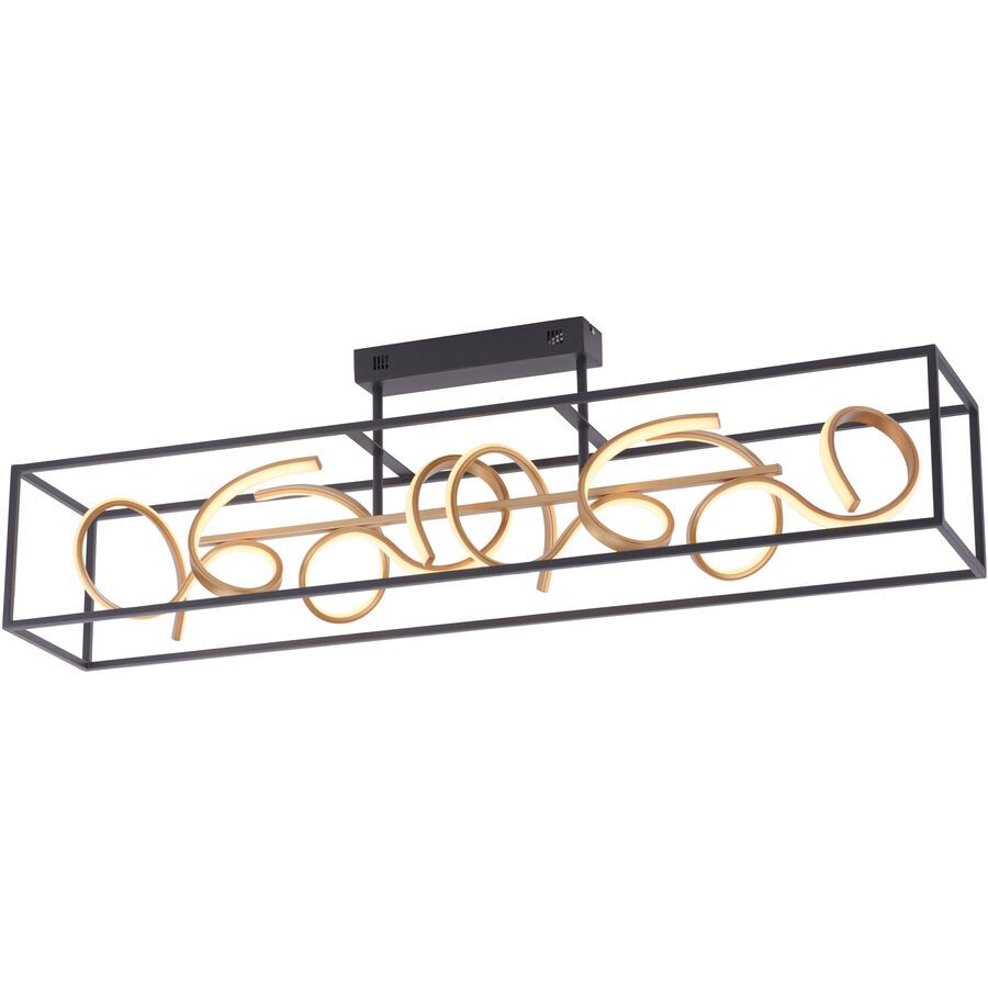Deckenlampe Selina Schwarz Aluminium 20 cm 31.5 cm - LED - Lichtfarbe: Warmweiss - Deckenlampe- LED Energiesparlampe