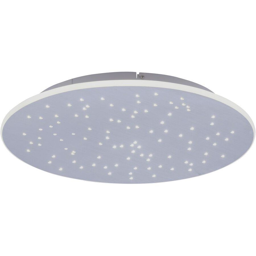 Deckenlampe Q-Nightsky Silber Aluminium 48.5 cm 5 cm - LED - Lichtfarbe: Extra warmweiss - Tageslichtweiss - Deckenlampe- LED Energiesparlampe