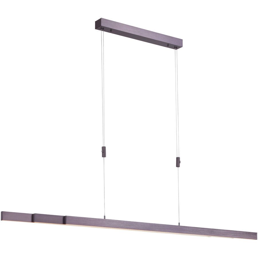 Pendellampe Adriana Braun Aluminium 5.5 cm 100 cm Höhenverstellbar (manuell) - LED - Lichtfarbe: Extra warmweiss - Tageslichtweiss - Pendellampe- LED