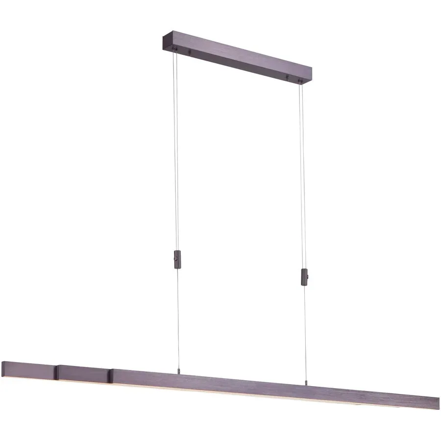 Pendellampe Adriana Braun Aluminium 5.5 cm 100 cm Höhenverstellbar (manuell) - LED - Lichtfarbe: Extra warmweiss - Tageslichtweiss - Pendellampe- LED