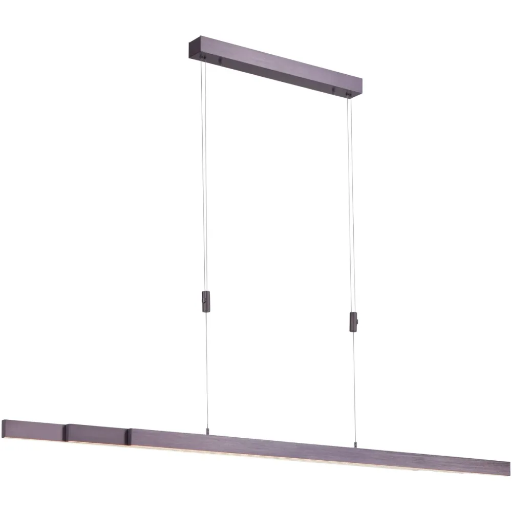 Pendellampe Adriana Braun Aluminium 5.5 cm 100 cm Höhenverstellbar (manuell) - LED - Lichtfarbe: Extra warmweiss - Tageslichtweiss - Pendellampe- LED