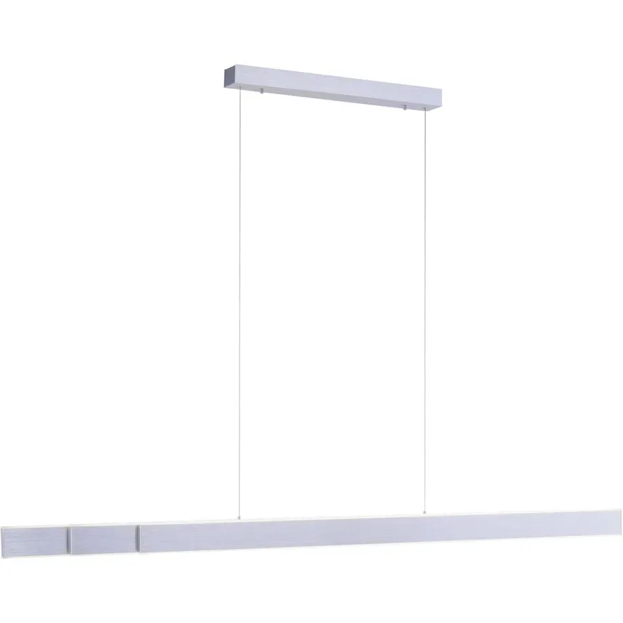 Pendellampe Pure-Lume Silber Aluminium 6.5 cm 40 cm - LED - Lichtfarbe: Extra warmweiss - Tageslichtweiss - Pendellampe- LED Energiesparlampe