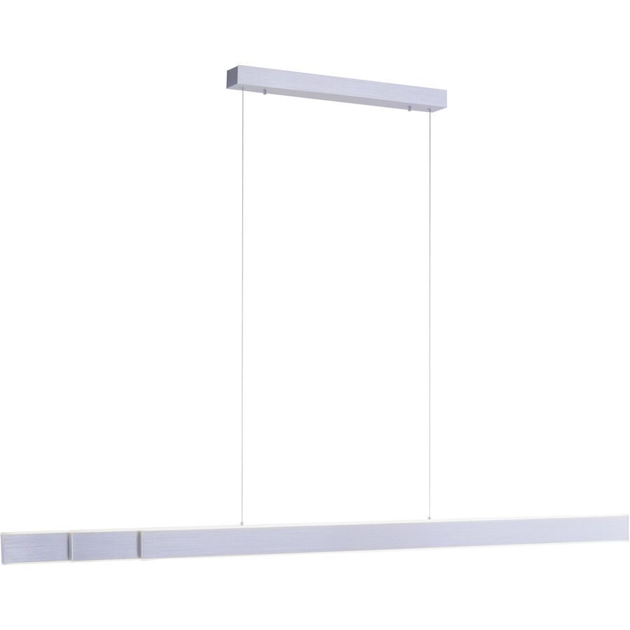 Pendellampe Pure-Lume Silber Aluminium 6.5 cm 40 cm - LED - Lichtfarbe: Extra warmweiss - Tageslichtweiss - Pendellampe- LED Energiesparlampe