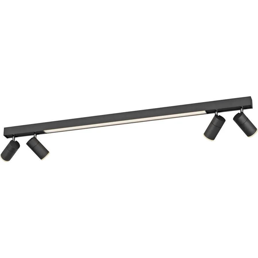 Deckenlampe Pure-Lines Grau Eisen 5 cm 11.5 cm - Farbe: anthrazit - LED - Lichtfarbe: Extra warmweiss - Tageslichtweiss - Deckenlampe- LED