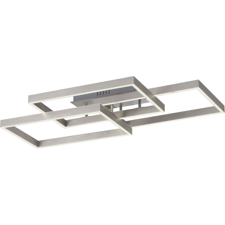 Deckenlampe Paan Grau Kunststoff 50 cm 15 cm - Farbe: stahl - LED - Lichtfarbe: Extra warmweiss - Tageslichtweiss - Deckenlampe- LED Energiesparlampe