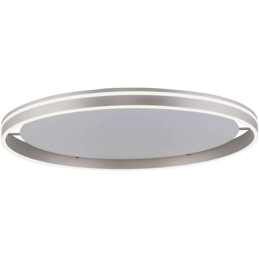 Deckenlampe Q-Vito Grau Aluminium 79.4 cm 8 cm - Farbe: stahl - LED - Lichtfarbe: Extra warmweiss - Tageslichtweiss - Deckenlampe- LED