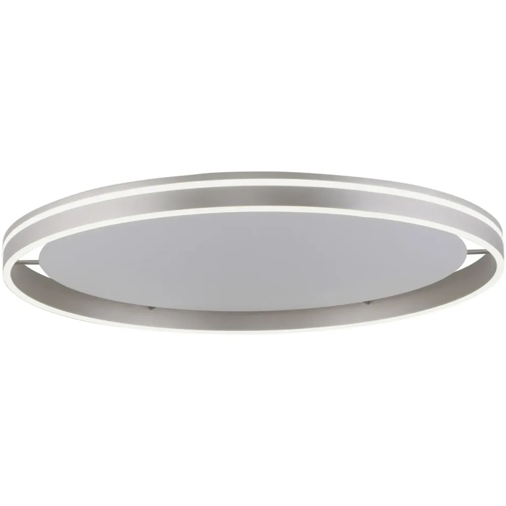 Deckenlampe Q-Vito Grau Aluminium 79.4 cm 8 cm - Farbe: stahl - LED - Lichtfarbe: Extra warmweiss - Tageslichtweiss - Deckenlampe- LED