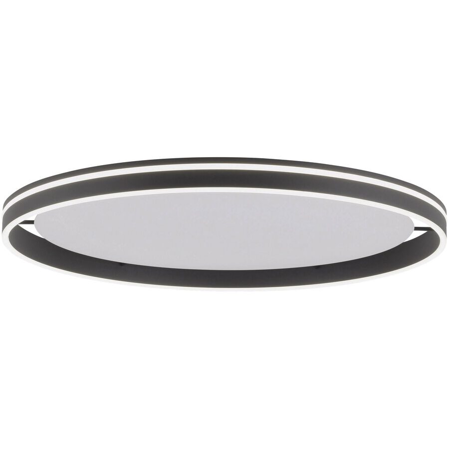 Deckenlampe Q-Vito Grau Aluminium 79.4 cm 8 cm - Farbe: anthrazit - LED - Lichtfarbe: Extra warmweiss - Tageslichtweiss - Deckenlampe- LED