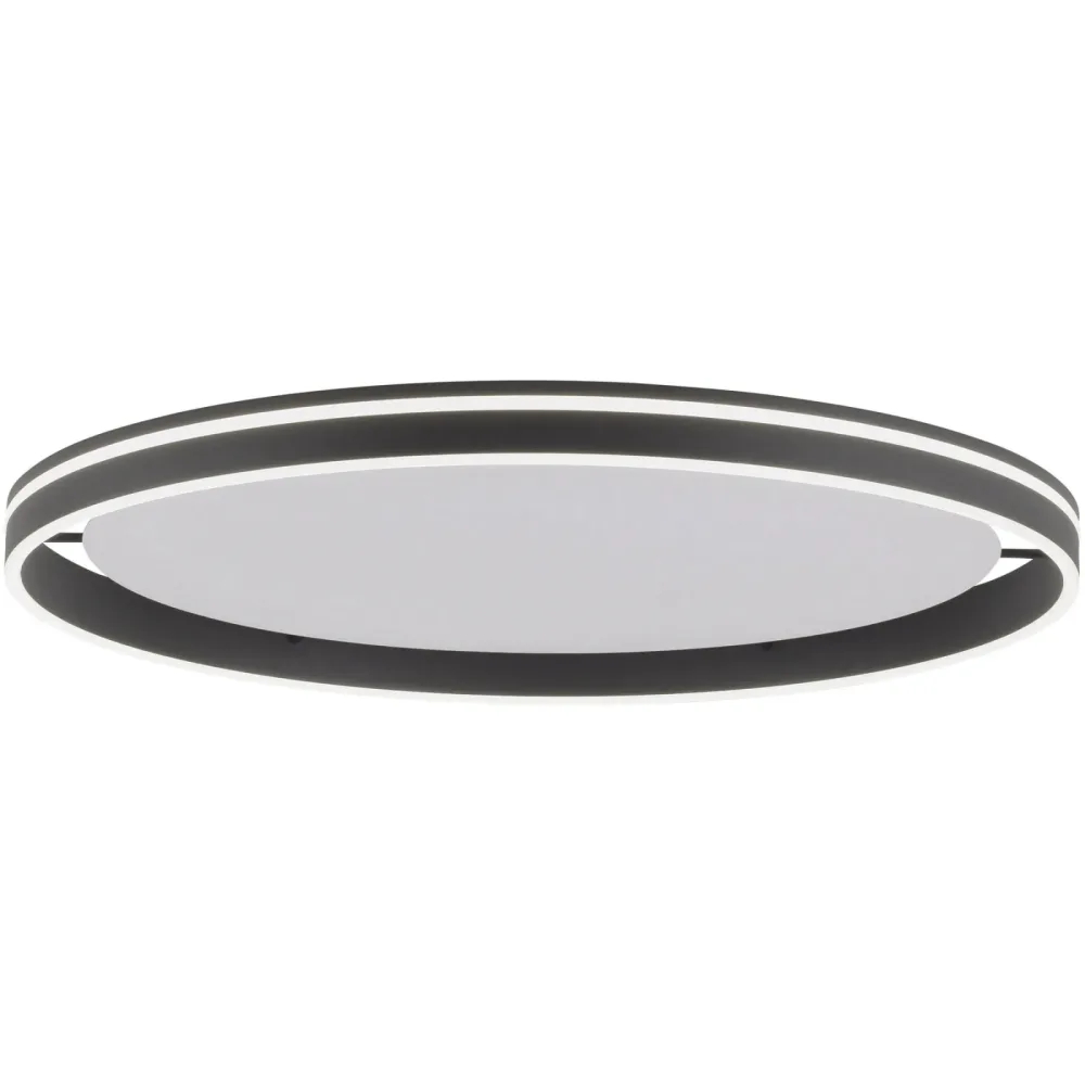Deckenlampe Q-Vito Grau Aluminium 79.4 cm 8 cm - Farbe: anthrazit - LED - Lichtfarbe: Extra warmweiss - Tageslichtweiss - Deckenlampe- LED