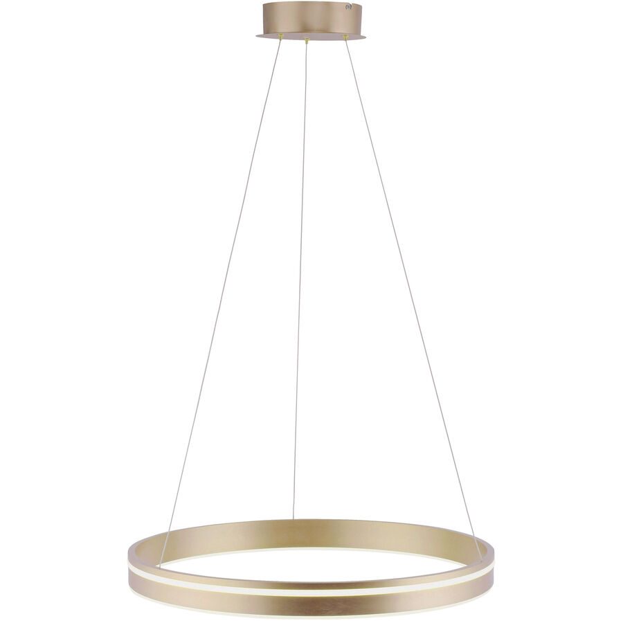 Pendellampe Q-Vito Bronze Eisen 59 cm 120 cm - Farbe: messing matt - LED - Lichtfarbe: Extra warmweiss - Tageslichtweiss - Pendellampe- LED