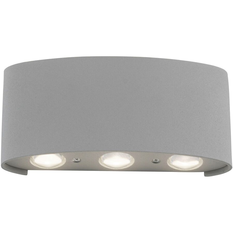 Wandlampe Carlo Silber Aluminium 4 cm 8 cm - LED - Lichtfarbe: Warmweiss - Wandlampe- LED Energiesparlampe