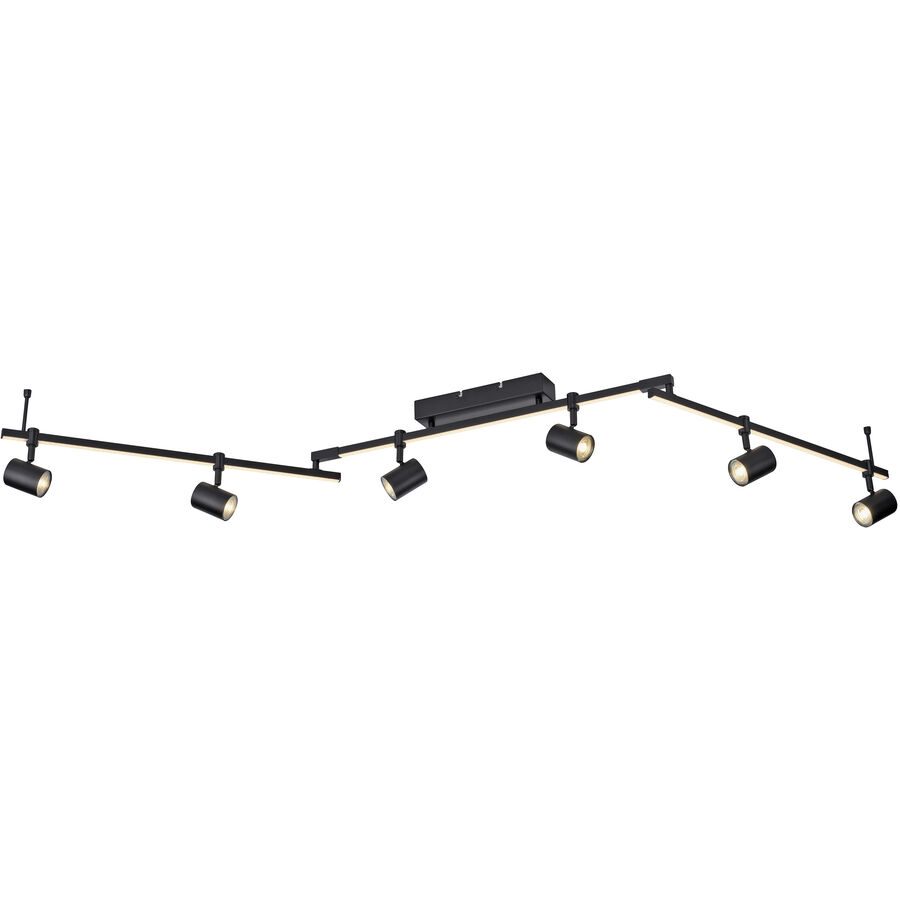 Spot Barik Schwarz Eisen 6 cm 19.5 cm Drehbar - LED - Lichtfarbe: Warmweiss - Spot- LED Energiesparlampe