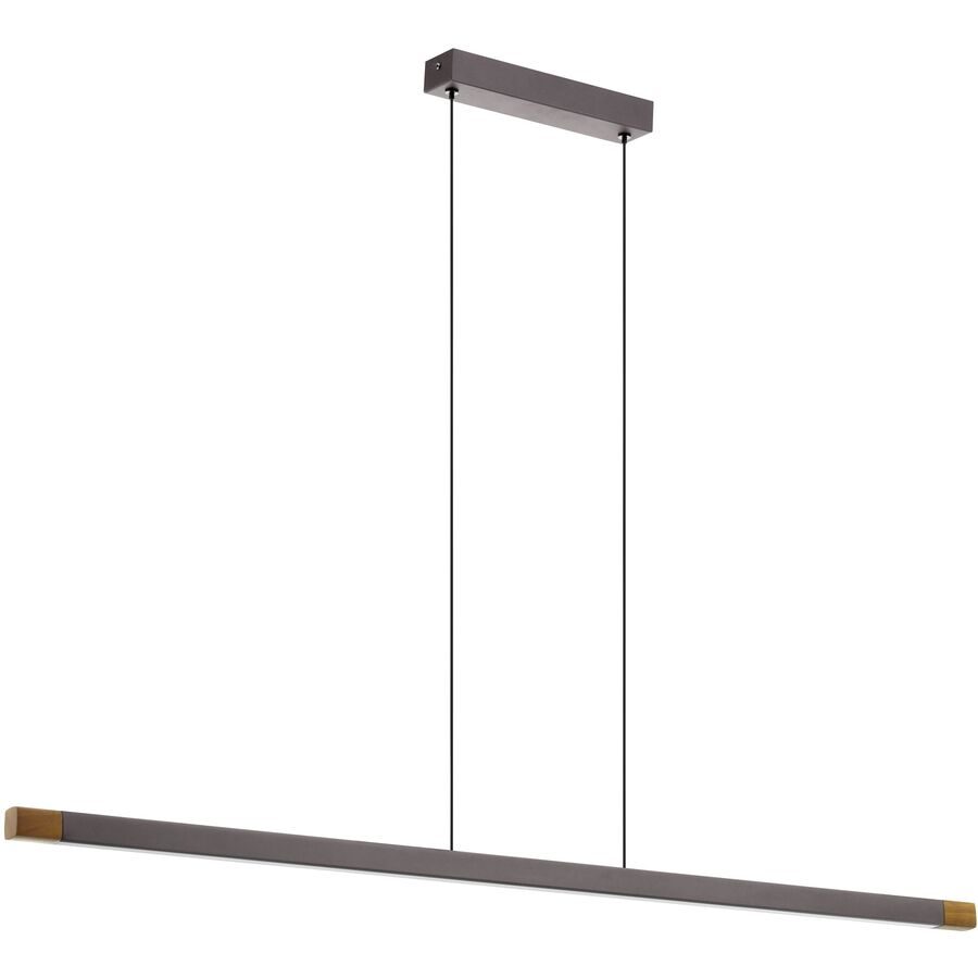 Eglo Pendellampe Lisciana Grau Aluminium/Holz/Stahl 3.5 cm 110 cm - LED - Lichtfarbe: Warmweiss - Material: Aluminium/Stahl/Holzwerkstoff -