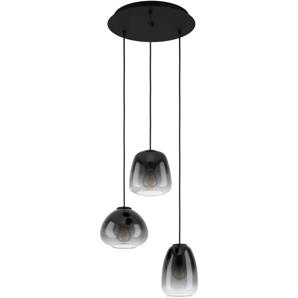 Eglo Pendellampe Aguilares Schwarz Stahl 43 cm 110 cm - Pendellampe