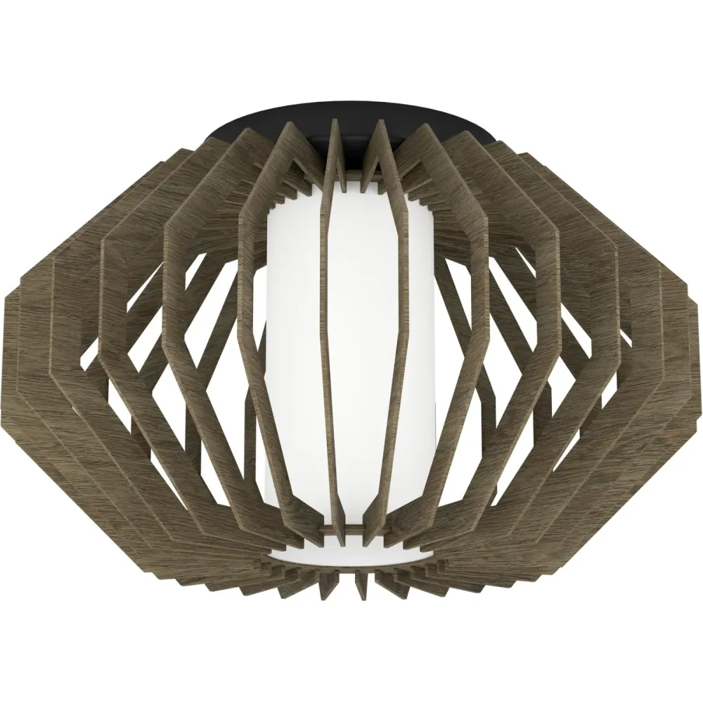 Eglo Deckenlampe Rusticaria Schwarz Stahl 45 cm 27.5 cm - Deckenlampe