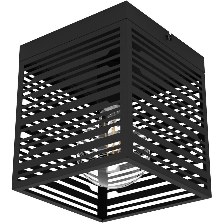 Eglo Deckenlampe Piedritas Schwarz Stahl 18 cm 20.5 cm - Deckenlampe