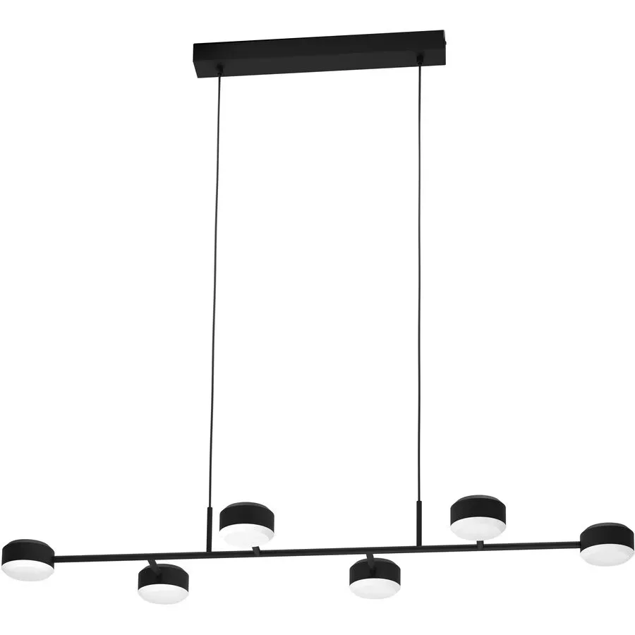 Eglo Pendellampe Clavellina Schwarz Stahl 40 cm 110 cm - LED - Lichtfarbe: Warmweiss - Pendellampe- LED Energiesparlampe