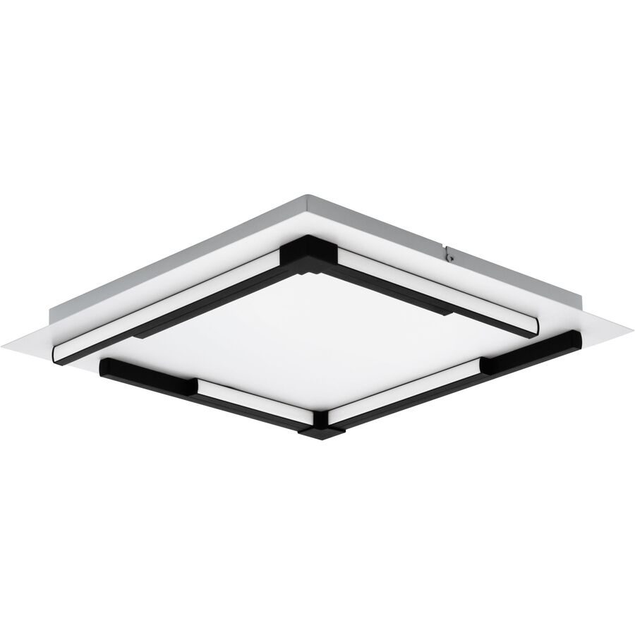 Eglo Deckenlampe Zampote Schwarz/Weiss Aluminium/Stahl 38 cm 5 cm - LED - Lichtfarbe: Warmweiss - Deckenlampe- LED Energiesparlampe