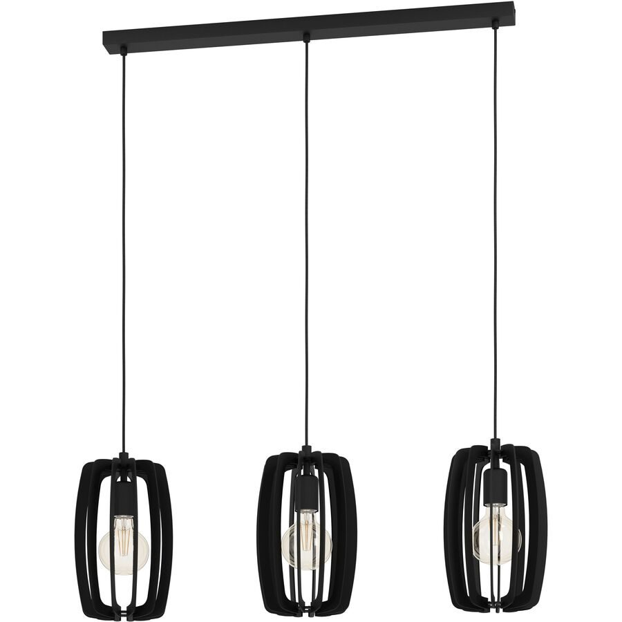Eglo Pendellampe Bajazzara Schwarz Stahl 19 cm 110 cm - Pendellampe