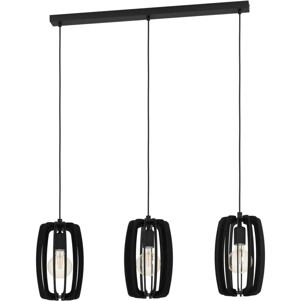 Eglo Pendellampe Bajazzara Schwarz Stahl 19 cm 110 cm - Pendellampe