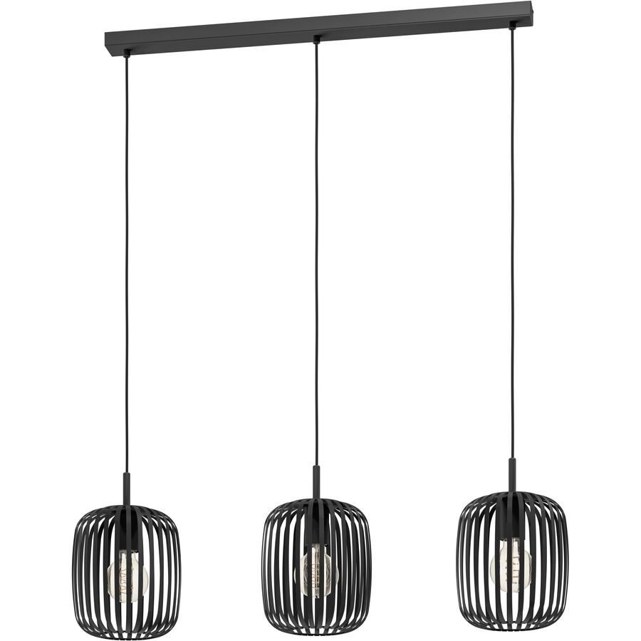 Eglo Pendellampe Romazzina Schwarz Stahl 20 cm 110 cm - Pendellampe
