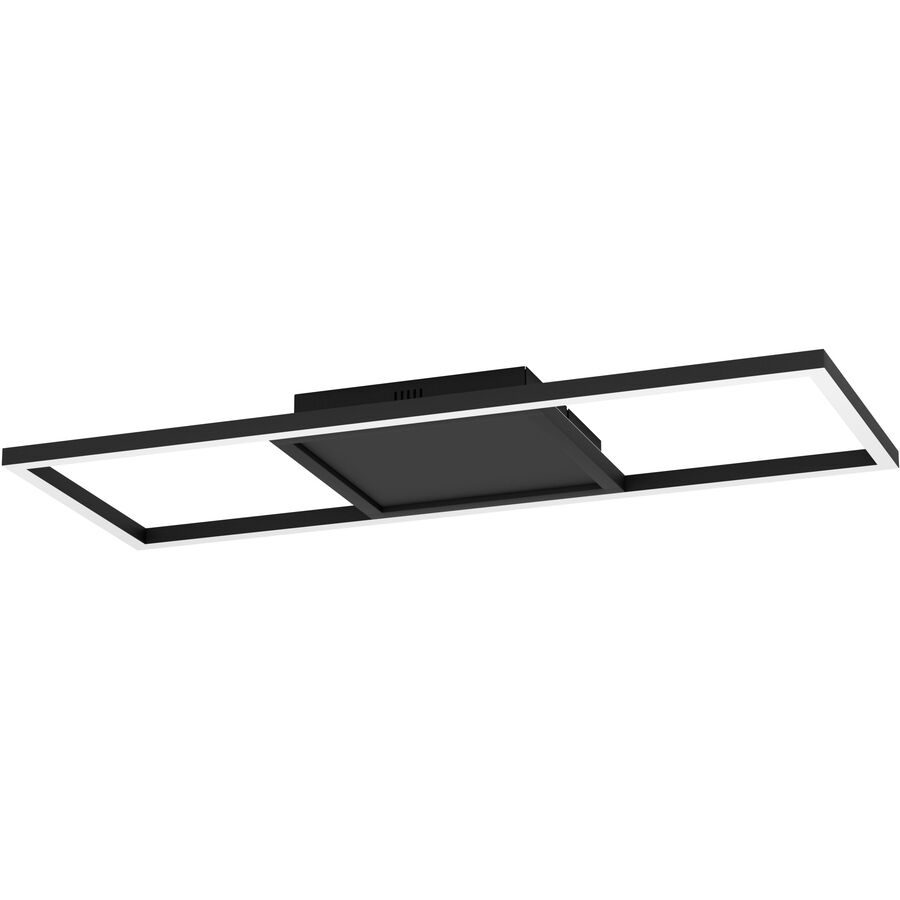 Eglo Deckenlampe Calagrano Schwarz Aluminium/Stahl 24 cm 4.5 cm - LED - Lichtfarbe: Warmweiss - Kaltes Tagesweiss - Deckenlampe- LED Energiesparlampe