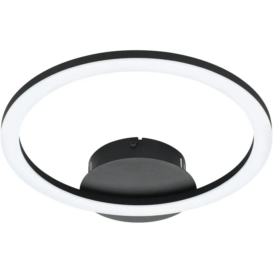 Eglo Deckenlampe Parrapos-Z Schwarz Stahl 30 cm 4.5 cm - LED - Lichtfarbe: Warmweiss - Kaltes Tagesweiss - Deckenlampe- LED Energiesparlampe