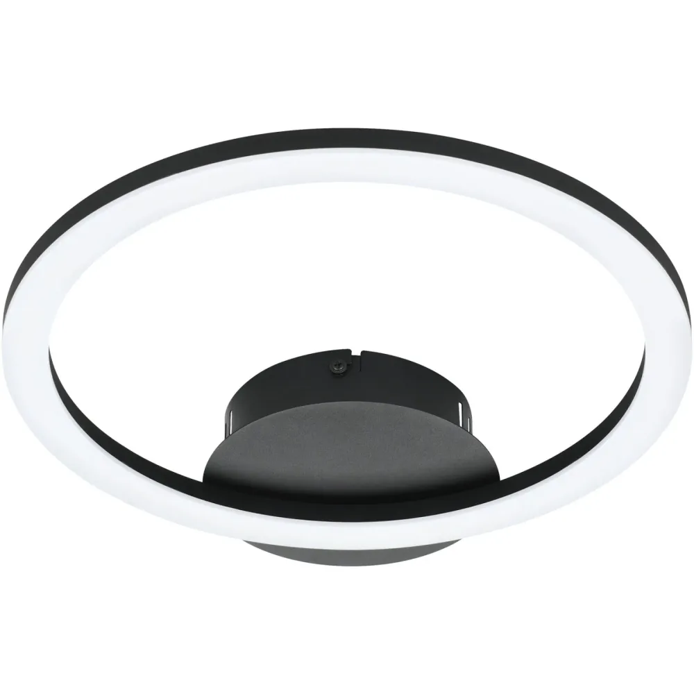 Eglo Deckenlampe Parrapos-Z Schwarz Stahl 30 cm 4.5 cm - LED - Lichtfarbe: Warmweiss - Kaltes Tagesweiss - Deckenlampe- LED Energiesparlampe
