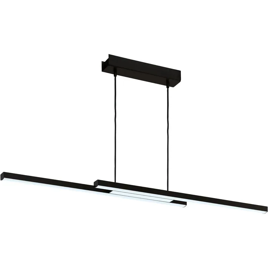 Eglo Pendellampe Fraioli-Z Schwarz Aluminium 10 cm 120 cm - LED - Lichtfarbe: Extra warmweiss - Kaltes Tagesweiss - Pendellampe- LED Energiesparlampe