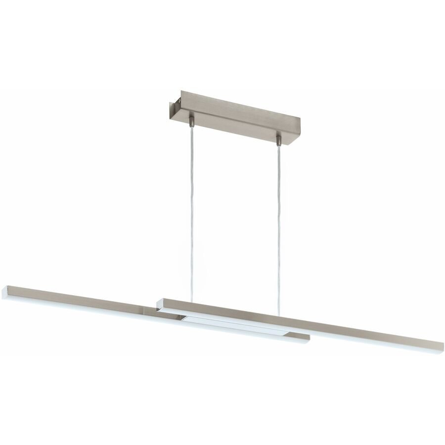 Eglo Pendellampe Fraioli-Z Grau Aluminium 10 cm 120 cm - Farbe: Nickel matt - LED - Lichtfarbe: Extra warmweiss - Kaltes Tagesweiss - Pendellampe- LED