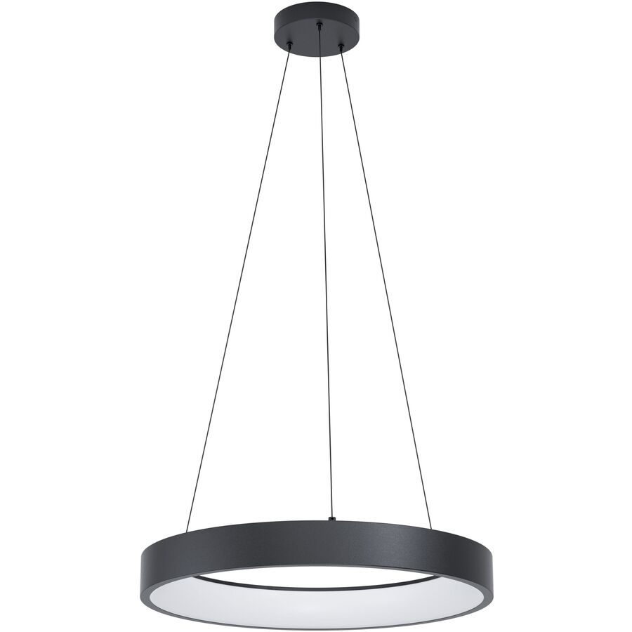 Eglo Pendellampe Marghera-Z Schwarz Stahl 60 cm 110 cm - LED - Lichtfarbe: Extra warmweiss - Kaltes Tagesweiss - Pendellampe- LED Energiesparlampe