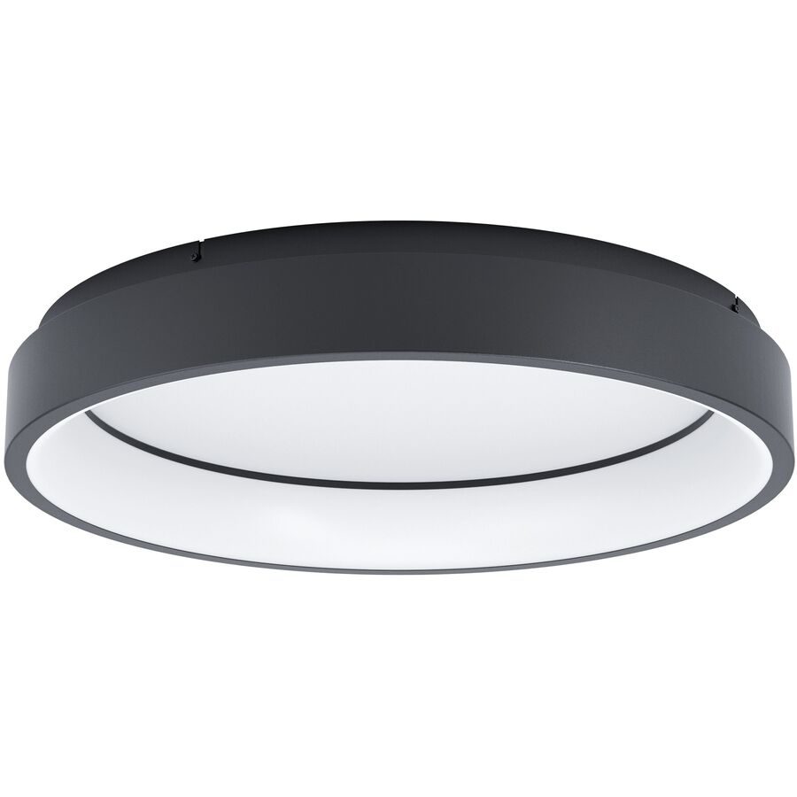 Eglo Deckenlampe Marghera-Z Schwarz Stahl 60 cm 11 cm - LED - Lichtfarbe: Extra warmweiss - Kaltes Tagesweiss - Deckenlampe- LED Energiesparlampe