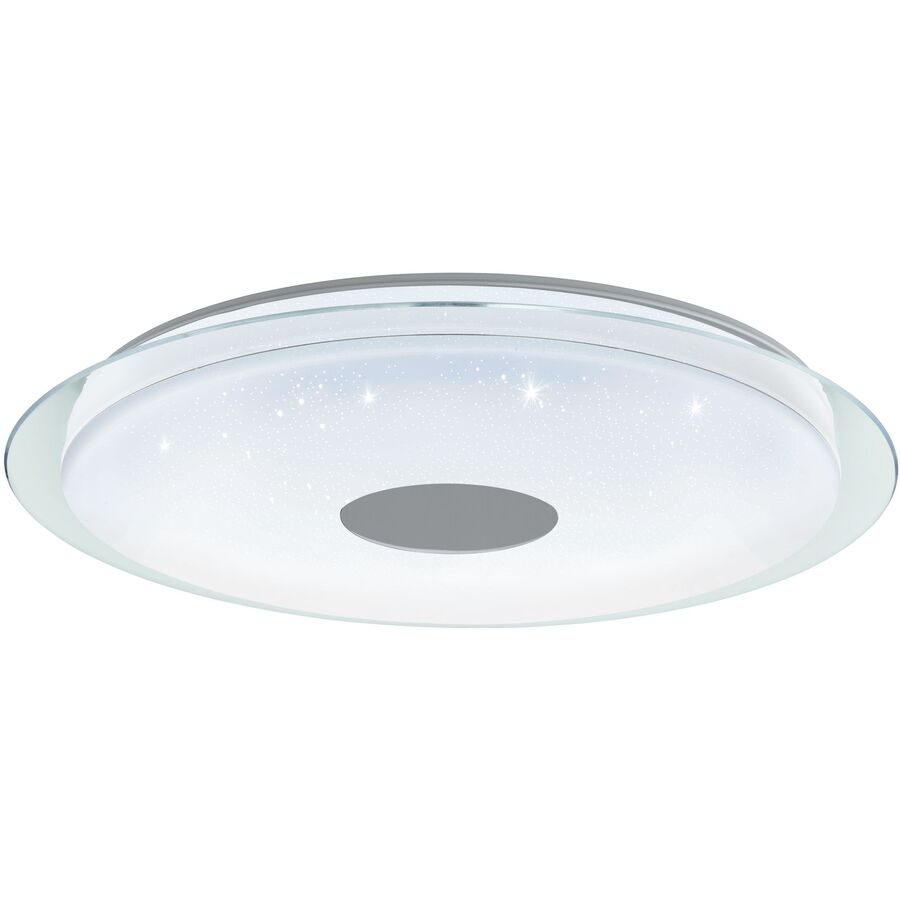 Eglo Deckenlampe Lanciano-Z Transparent/Weiss Stahl 77 cm 9.5 cm - Farbe: weiss/transparent - LED - Lichtfarbe: Extra warmweiss - Kaltes Tagesweiss -